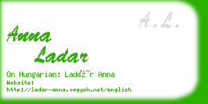 anna ladar business card